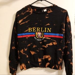 H&M Berlin long sleeve bleach dye